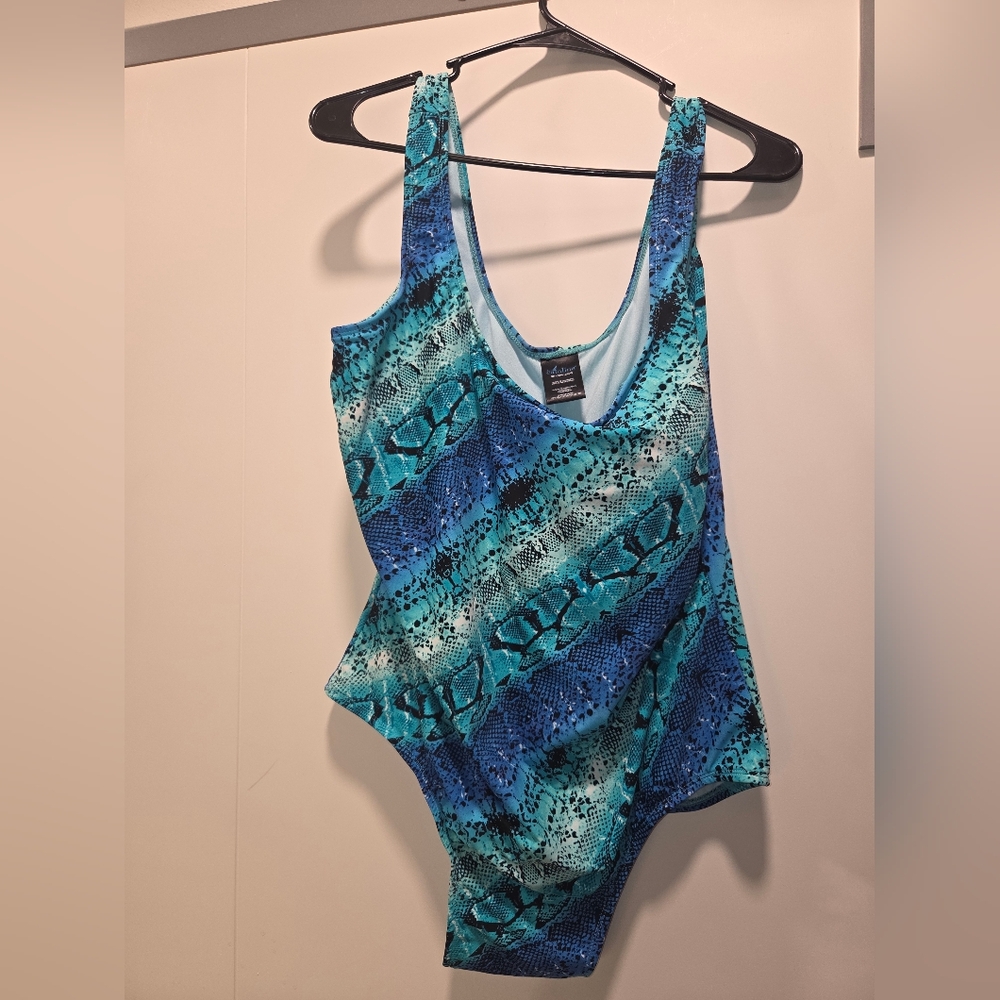 Catalina Blue and Black Women's Swimsuit